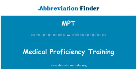 mpt medical term.